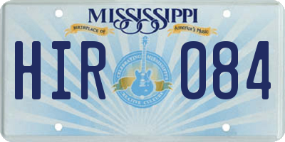 MS license plate HIR084