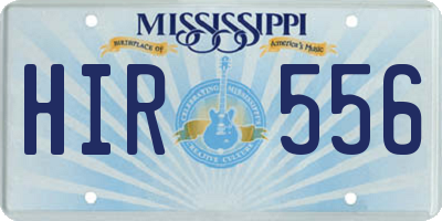 MS license plate HIR556