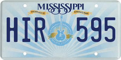 MS license plate HIR595