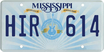 MS license plate HIR614