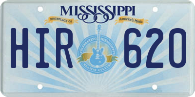 MS license plate HIR620