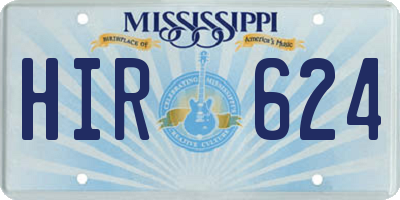 MS license plate HIR624