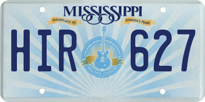 MS license plate HIR627