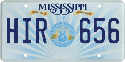 MS license plate HIR656