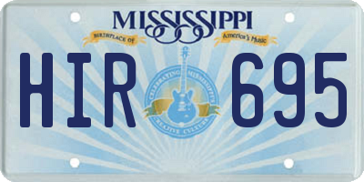 MS license plate HIR695