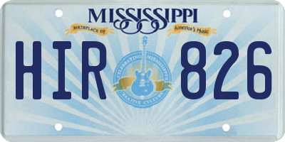 MS license plate HIR826