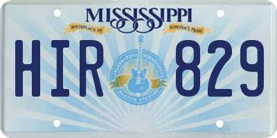 MS license plate HIR829
