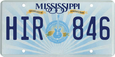 MS license plate HIR846
