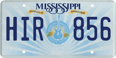 MS license plate HIR856