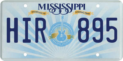 MS license plate HIR895