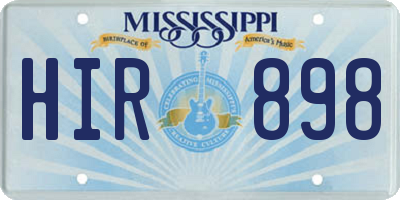 MS license plate HIR898