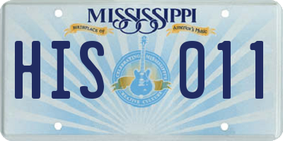 MS license plate HIS011