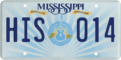 MS license plate HIS014
