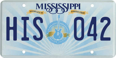 MS license plate HIS042