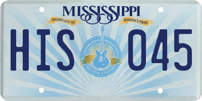 MS license plate HIS045