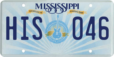 MS license plate HIS046