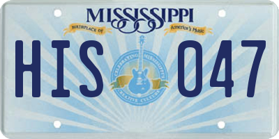 MS license plate HIS047