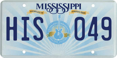 MS license plate HIS049