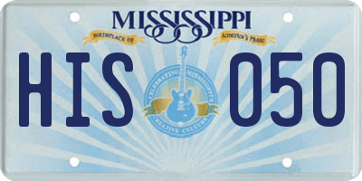 MS license plate HIS050