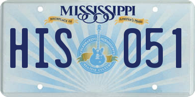 MS license plate HIS051