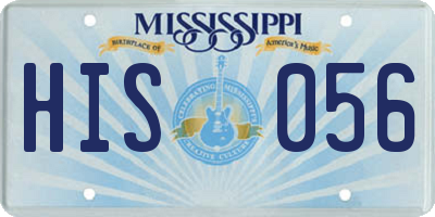 MS license plate HIS056