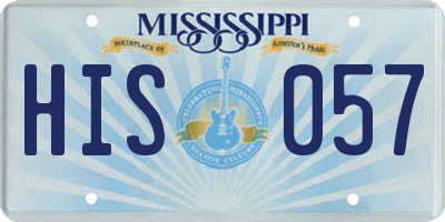 MS license plate HIS057