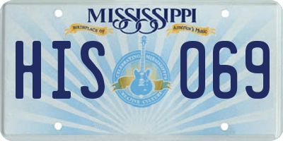 MS license plate HIS069
