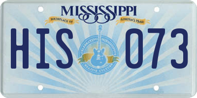 MS license plate HIS073