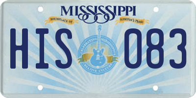 MS license plate HIS083