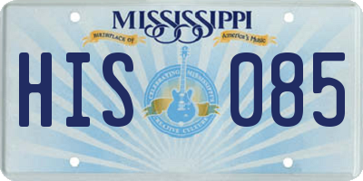 MS license plate HIS085