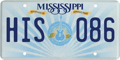 MS license plate HIS086