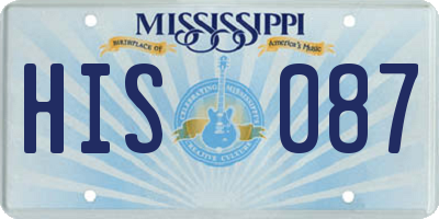 MS license plate HIS087