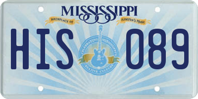 MS license plate HIS089