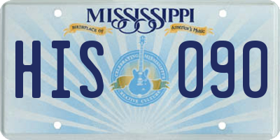 MS license plate HIS090