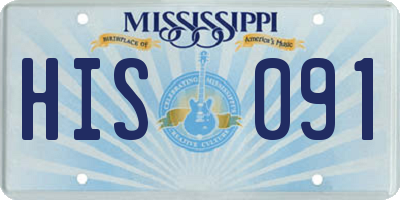MS license plate HIS091