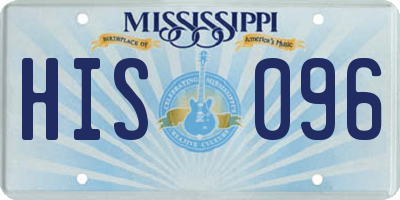 MS license plate HIS096