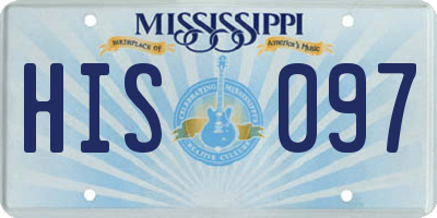 MS license plate HIS097