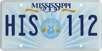 MS license plate HIS112