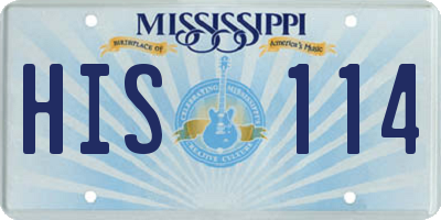 MS license plate HIS114