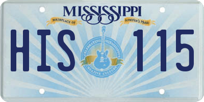MS license plate HIS115