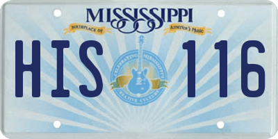 MS license plate HIS116