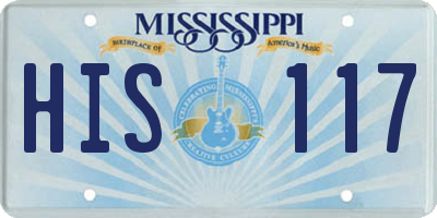 MS license plate HIS117
