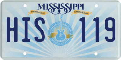 MS license plate HIS119