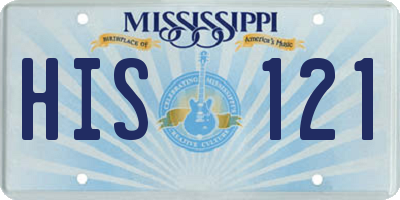 MS license plate HIS121