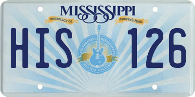 MS license plate HIS126