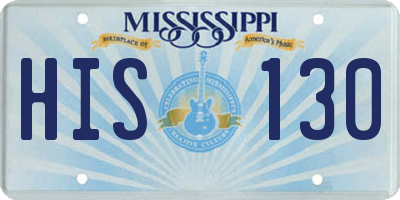 MS license plate HIS130