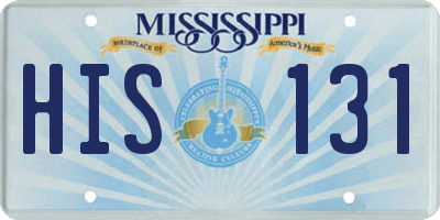 MS license plate HIS131