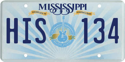 MS license plate HIS134