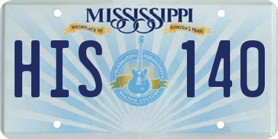 MS license plate HIS140