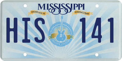 MS license plate HIS141